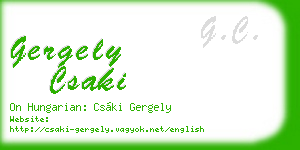 gergely csaki business card