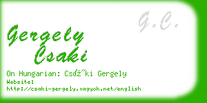 gergely csaki business card